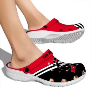 customized cincinnati bearcats striped accents clog fashion forward