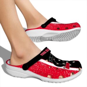 customized cincinnati bearcats vertical stripes clog fashion forward