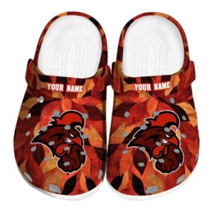 customized coastal carolina chanticleers autumn leaves clog best selling