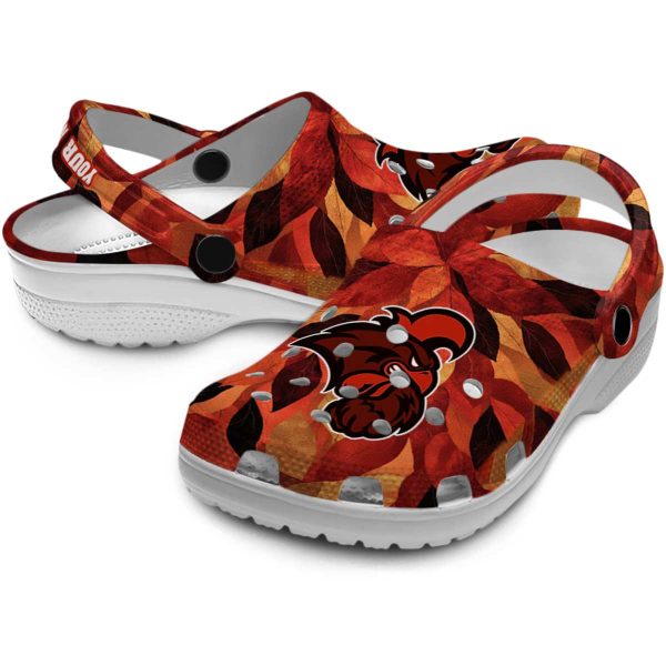 customized coastal carolina chanticleers autumn leaves clog high quality
