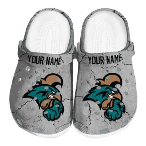 customized coastal carolina chanticleers cracked texture clog best selling