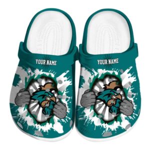 customized coastal carolina chanticleers gripping hand clog best selling
