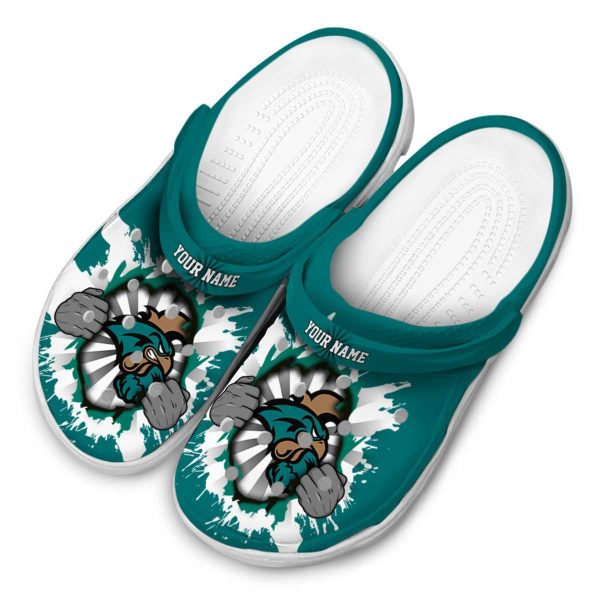 customized coastal carolina chanticleers gripping hand clog latest model