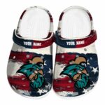 customized coastal carolina chanticleers patriotic stripes clog best selling