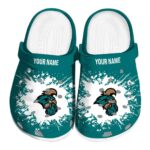 customized coastal carolina chanticleers splatter background clog best selling