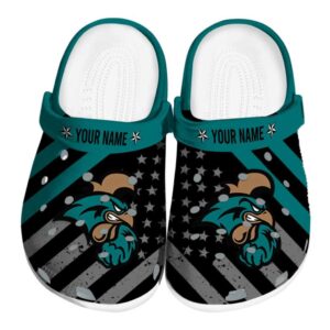 customized coastal carolina chanticleers star spangled graphic clog best selling
