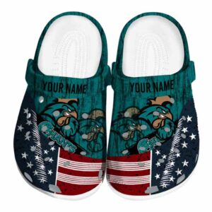 customized coastal carolina chanticleers star spangled side pattern clog best selling