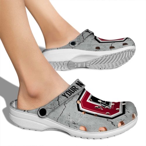 customized colgate raiders cracked texture clog fashion forward