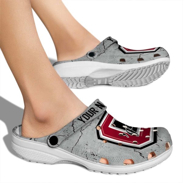 customized colgate raiders cracked texture clog fashion forward