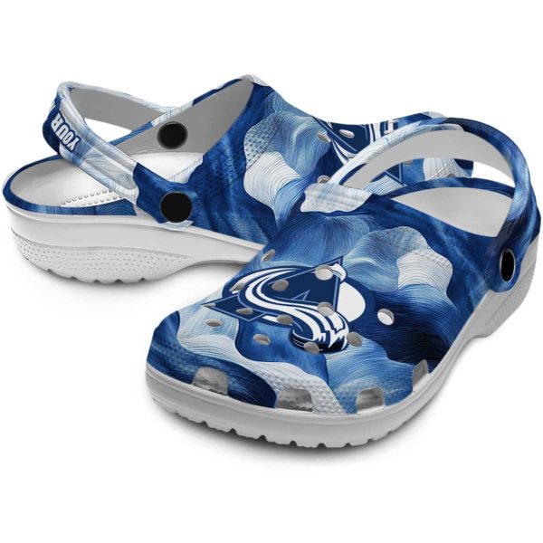 customized colorado avalanche ocean waves clog high quality