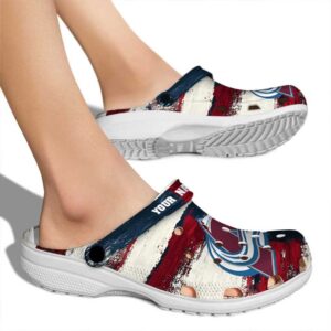 customized colorado avalanche patriotic stripes clog fashion forward