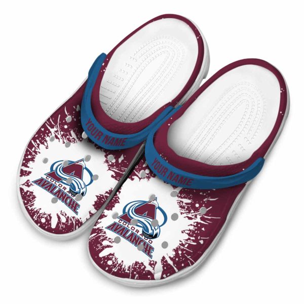 customized colorado avalanche splash art clog latest model