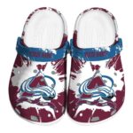 customized colorado avalanche splatter pattern clog best selling