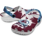 customized colorado avalanche splatter pattern clog best selling