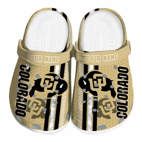 customized colorado buffaloes contrasting stripes clog best selling