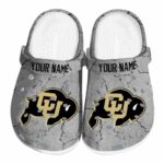 customized colorado buffaloes cracked texture clog best selling