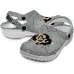 customized colorado buffaloes cracked texture clog best selling