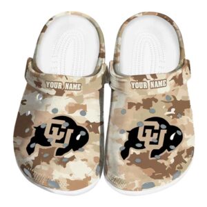 customized colorado buffaloes desert camo clog best selling