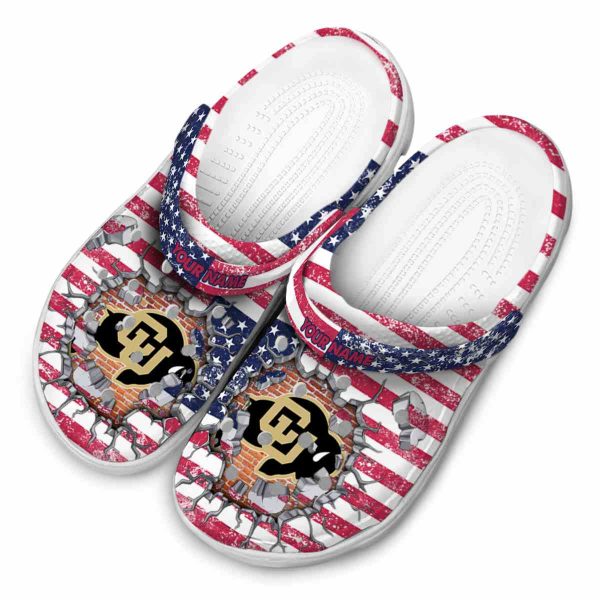 customized colorado buffaloes freedom splinter clog latest model