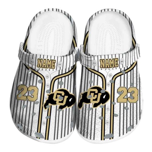 customized colorado buffaloes pinstripe pattern clog best selling