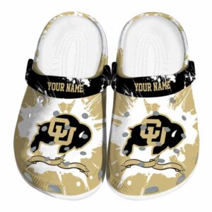 customized colorado buffaloes splatter pattern clog best selling