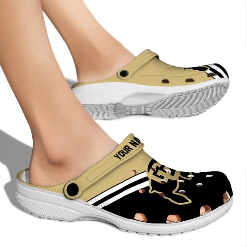 customized colorado buffaloes striped accents clog fashion forward