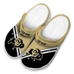 customized colorado buffaloes striped accents clog best selling