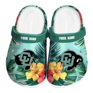 customized colorado buffaloes tropical vibes clog best selling