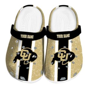 customized colorado buffaloes vertical stripes clog best selling