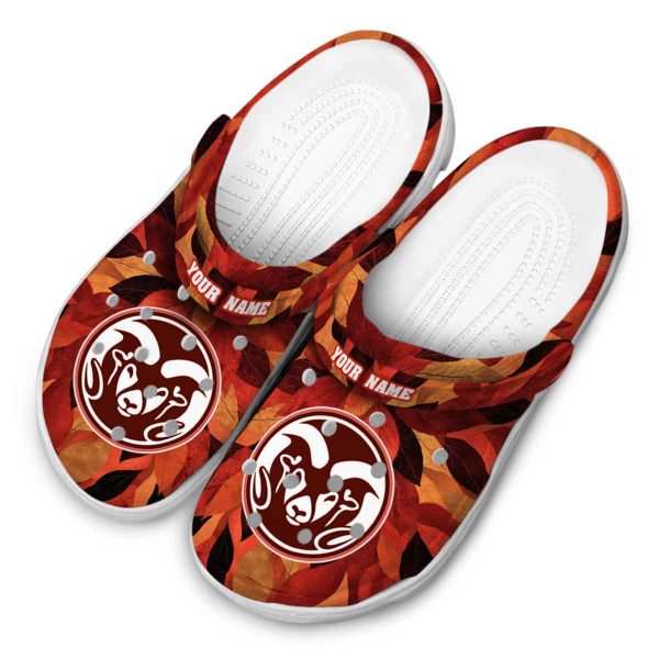 customized colorado state rams autumn leaves clog latest model