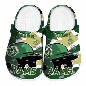 customized colorado state rams baseball helmet clog best selling