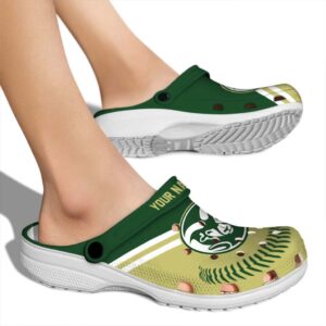 customized colorado state rams baseball motif clog fashion forward