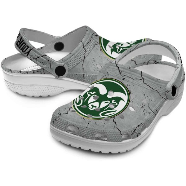 customized colorado state rams cracked texture clog high quality