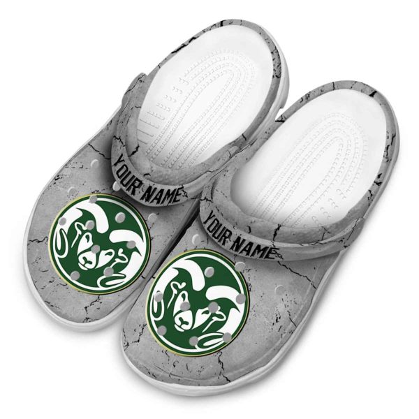 customized colorado state rams cracked texture clog latest model