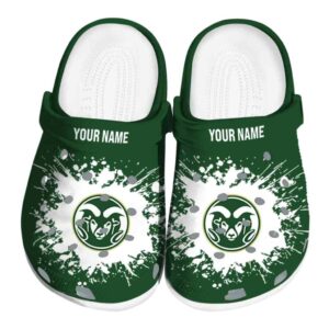 customized colorado state rams splatter background clog best selling