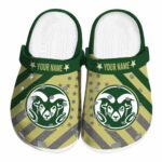 customized colorado state rams star spangled graphic clog best selling
