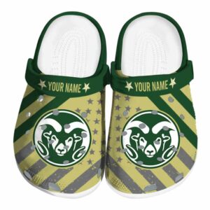 customized colorado state rams star spangled graphic clog best selling
