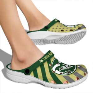 customized colorado state rams star spangled graphic clog fashion forward