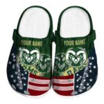 customized colorado state rams star spangled side pattern clog best selling
