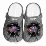customized columbus blue jackets cracked ground texture clog best selling