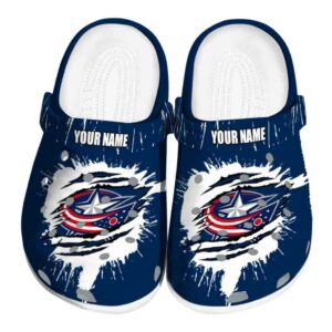 customized columbus blue jackets splash motif background clog best selling