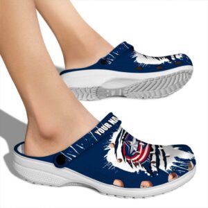 customized columbus blue jackets splash motif background clog fashion forward