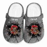 customized cornell big red cracked ground texture clog best selling