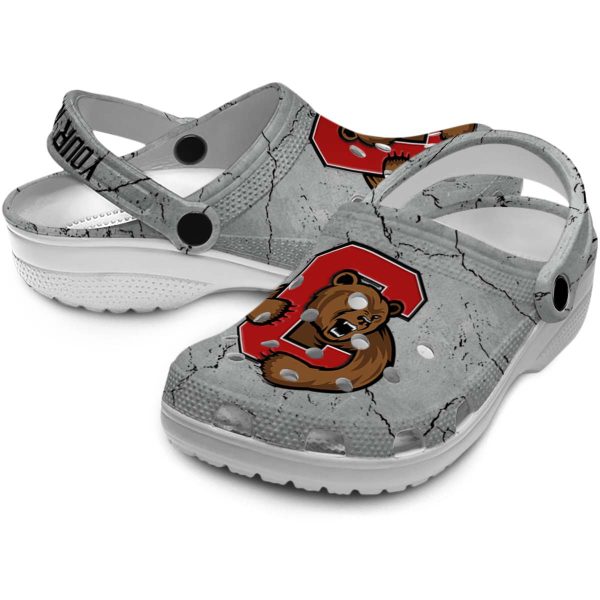 customized cornell big red cracked texture clog high quality