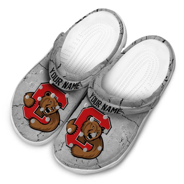 customized cornell big red cracked texture clog latest model