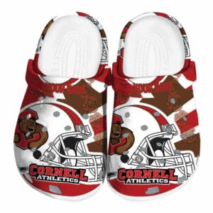 customized cornell big red football helmet clog best selling