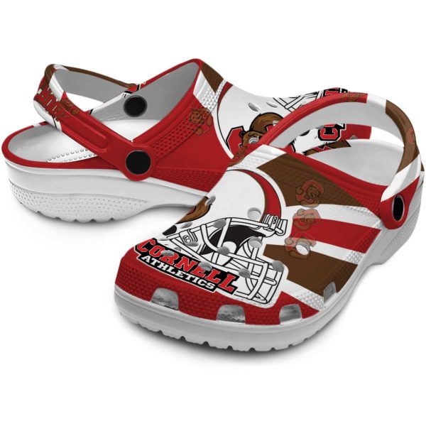 customized cornell big red football helmet clog high quality