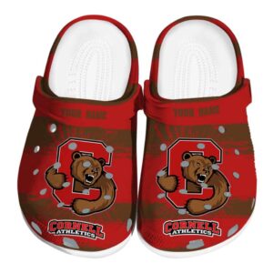 customized cornell big red paint splatter graphics clog best selling