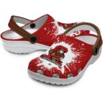 customized cornell big red splash art clog best selling