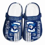 customized creighton bluejays contrasting stripes clog best selling